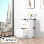 INTERGREAT 2 Drawer File Cabinet, Lockable Vertical File Office Cabinet - Image 4