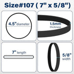 LotFancy Large Rubber Bands, Heavy Duty Black Long Rubber Bands - Image 2