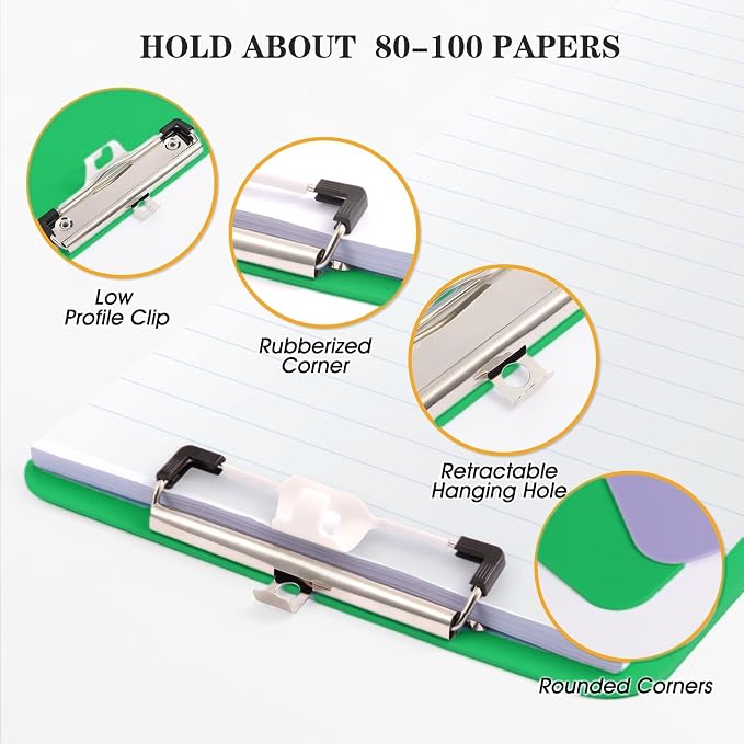 2 PCS Green Plastic Clipboard - Image 4
