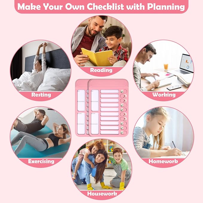 2Pcs Chore Chart for Kids to Do List Checklist Board Detachable Message Slider - Image 7