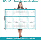 32" x 48" Exellewis 2026 Wall Calendar Erasable, Wet & Dry Erase Large - Image 2