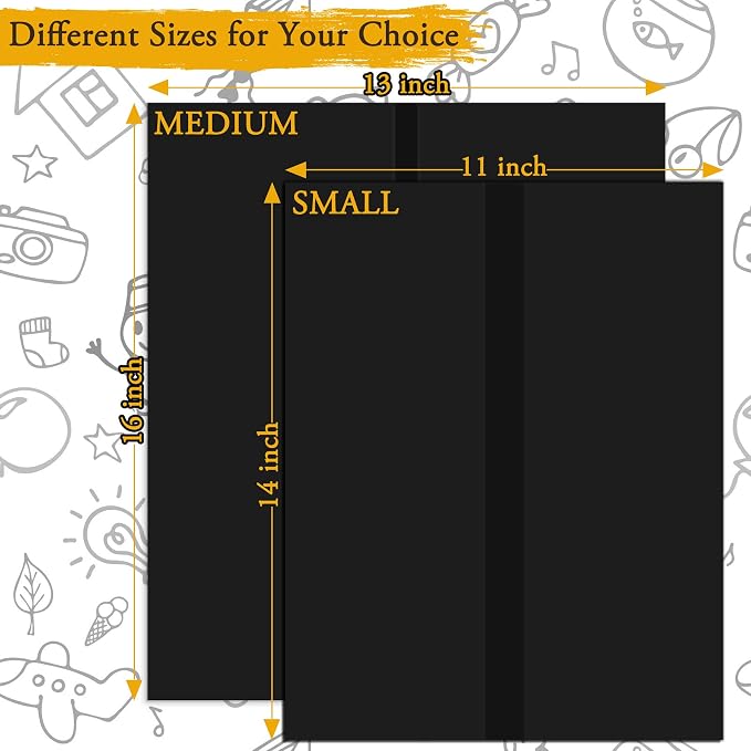 AKONEGE 4PCS Medium Trifold Poster Board 26" x 16" Black Tri Fold Presentation - Image 3