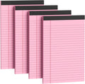 4 Pack Note Pads 5 x 8 Inch Pink Small Legal Pads 5 x 8 Colored Notepad 5 x 8 by Nichela