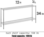 Regal Altair 14" Deep x 72" Wide x 34" Height Wire Shelving Kit | 2-Tier | NSF - Image 3