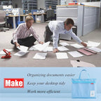 Pendancy Mesh Zipper Pouch 11x13.7 in, A4 Size Foldable Document Storage - Image 9
