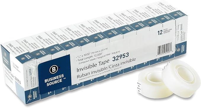 Business Source BSN32953 Premium Invisible Tape Value Pack - Image 2