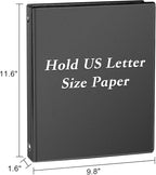 CIXILDTS 1-inch Round Ring Binder, Durable 1" 3 Ring Binder Fit Letter Size - Image 2