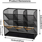 Marbrasse Mesh Desk Organizer, Desktop Stationary Organizer, Storage Rack - Image 5