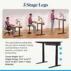 UPLIFTDESK V3 2-Leg Cherry Laminate Wood Standing Desk – Adjustable Height - Image 5