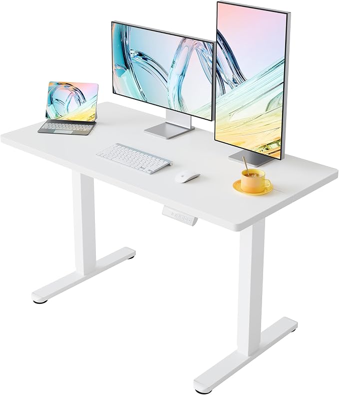 HUANUO 43 x 24 inch Electric Standing Desk Adjustable Height, 4 Memory Height by HUANUO