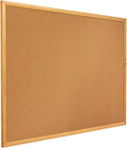 Quartet Cork Board, Bulletin Board, Oak Finish Frame - Image 4