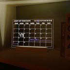 Dry Erase Calendar with Light, USB-Powered Light Up Whiteboard, Includes 4 - Image 3