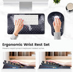 Ospelelf Ergonomic Mouse Pad and Keyboard Stand Wrist Rest Set, Memory Foam - Image 2