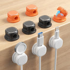 9 Pack Cord Organizer, Spring Cable Management, Adhesive Cute Cable Holder Clips by Funtin