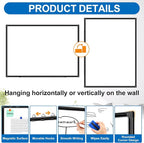 H-Qprobd Large Magnetic White Board Dry Erase Whiteboard - Image 2