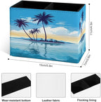 Famame Tropical Island Palm Trees Pencil Holder - Image 4