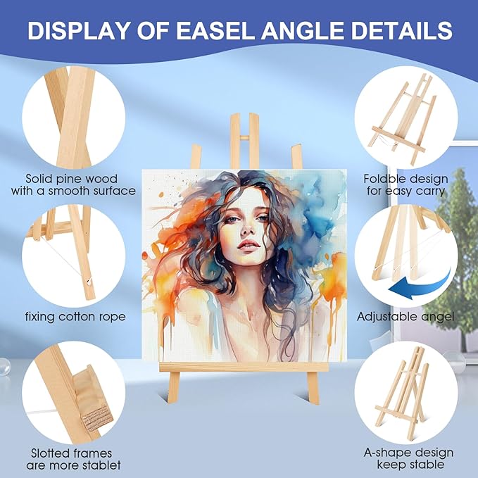 ESRICH 8 Pack 11.8" Wood Easels, Tabletop Easel - Image 4
