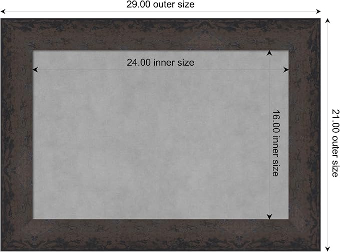 Amanti Art Black Framed Magnetic Board 21x29 Medium Vision Board - Image 3