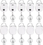 Retractable Badge Holder with Carabiner Reel Clip and Key Ring by moeverEx
