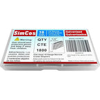 SimCos 18 Gauge 1/4" Narrow Crown Staples, Galvanized Upholstery Staples by SimCos