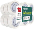 HERKKA Clear Packing Tape, 18 Rolls Heavy Duty Packaging Tape by HERKKA