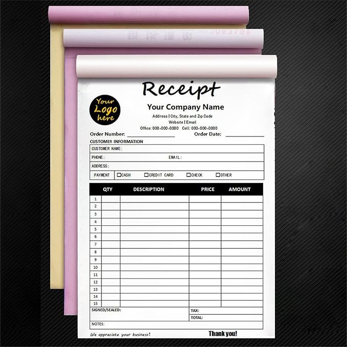 Custom Invoice Book in 3-Part /2-Part Receipt Book - Image 2