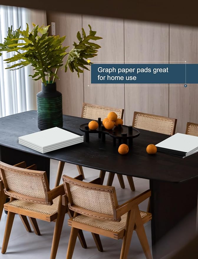 Zaviko Graph Paper Pads 8.5 x 11, 8 Pack, 4x4 Quad Grid Paper Pad 8-1/2" x 11" - Image 7