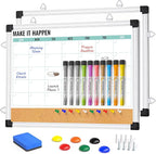 Monthly Calendar Whiteboard and Cork Board Combo by Marsrock