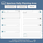 IN-LUXPRO Planner 2026 Daily Weekly and Monthly, 12 Months Spiral Bound - Image 3