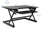 Rocelco 40" Large Height Adjustable Standing Desk Converter - Image 3