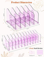 COWVTUJ Adjustable Rose File Organizer - Image 4