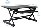 Rocelco 38" Large Height Adjustable Standing Desk Converter - Image 3