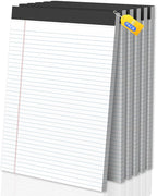 Legal Pads 8.5 X11, Narrow Ruled Notepads, 6 Pack, 50 Sheet/Pad, Tear Off by Glyanlee