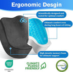 CushyOasis Seat Cushion, Gel Chair Cushions, Office Chair Cushions, Anti-Slip - Image 3