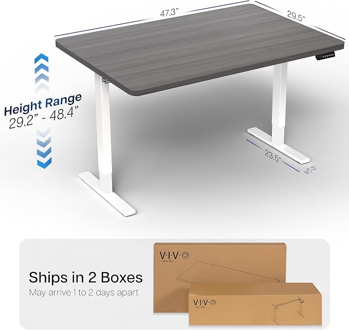 VIVO Electric 48 x 30 in Standing Desk, Memory Height Adjustment, 1B Series - Image 3