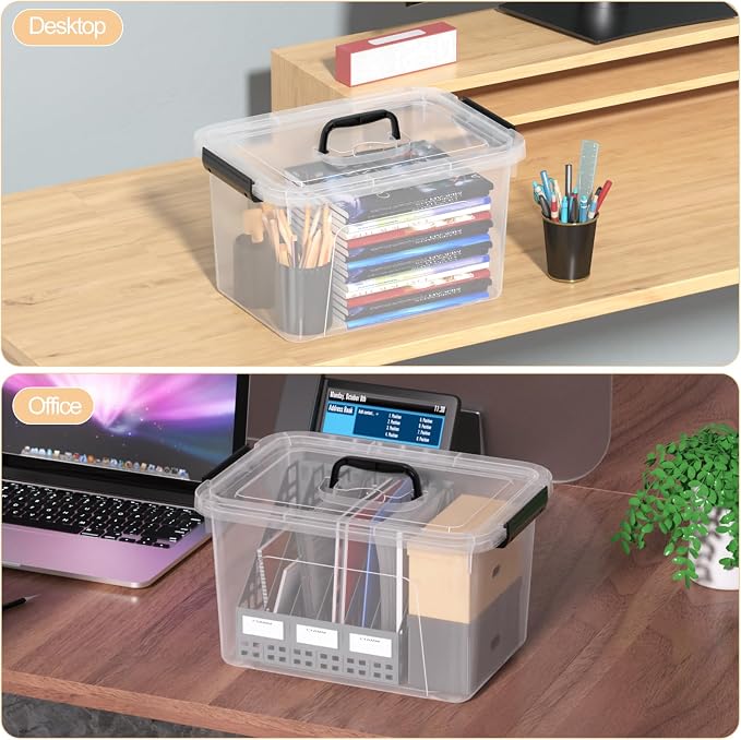Drephia 10.5 Quart Clear Plastic Storage Box/Container - Image 6