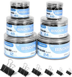 Binder Clips Assorted Sizes Including Extra Large Medium Small Mini and Micro by POPUFOX