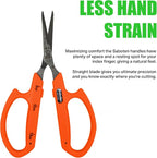 Saboten Stainless Steel Straight Blade Trimming Scissors Orange PT-12 160mm - Image 4