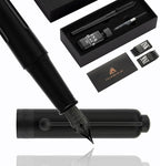 HUASHILAI Luxury Matte Black Forest Fountain Pen Set, Titanium Black Extra Fine by HUASHILAI