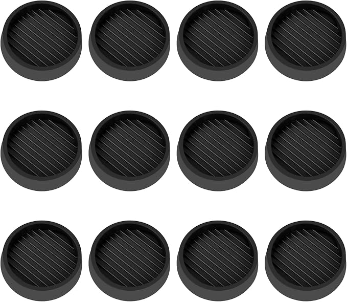 VOCOMO 2X2 Round Rubber Caster Cups, Non Slip Furniture Pads, Anti-Slip Gripper by VOCOMO