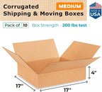 Medium Shipping & Moving Boxes 17x17x4 inches - Image 2