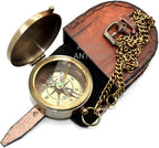 Vintage Brass Pocket Compass Gift - Image 3