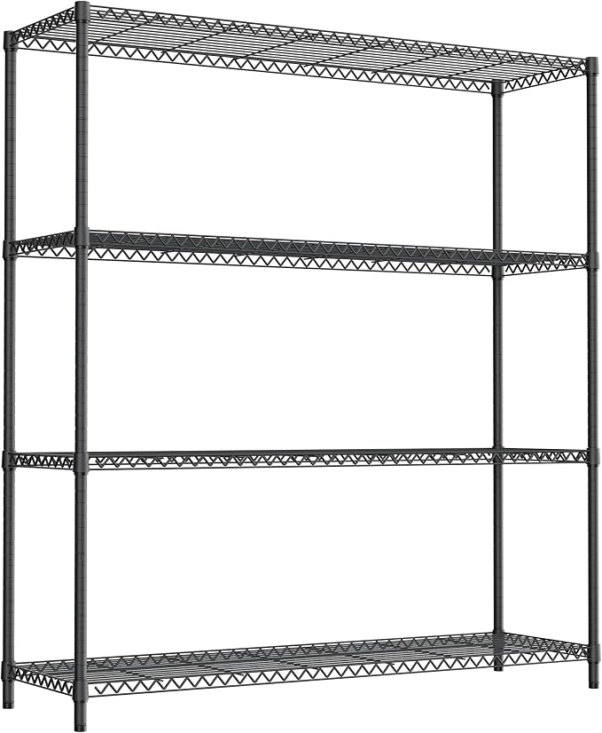 M MZG Stand Shelf Wire Rust-Proof Outdoor Storage Shelving 4-Tier Utility - Image 6