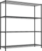 M MZG Stand Shelf Wire Rust-Proof Outdoor Storage Shelving 4-Tier Utility - Image 6