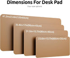YSAGi Leather Desk Protector, Office Mat, Large Mouse Mat, Non-Slip PU Leather - Image 8