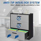 Fesbos 3 Drawer Lateral File Cabinet - Image 4