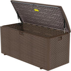 PATIOEASY 180GAL Deck Box -Grey, Wheeled Footlocker, Waterproof Resin Storage - Image 2