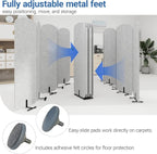 Natwind 5 Panel 122.8 x 71 in Office Room Privacy Protect Space Divider - Image 5