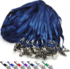 Beebel Lanyards 100 Pack Nylon Flat Badge Lanyard by Beebel