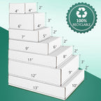 Eupako 13x10x2" White Shipping Boxes Corrugated Box Mailers 20 Pack Cardboard - Image 4